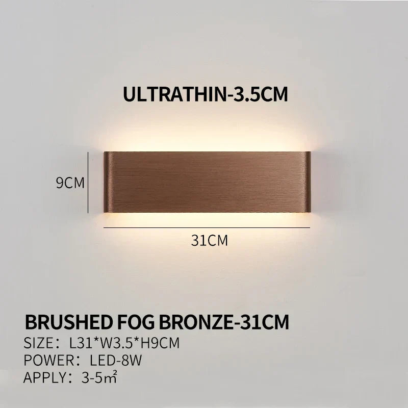 APHRODITE Ultra-Thin Aluminum LED Wall Lamp, Acrylic Shade
