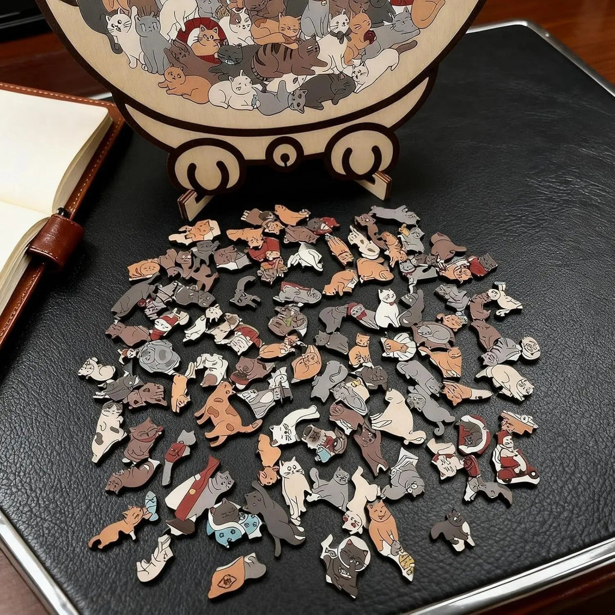 Holz-Katzenpuzzle, 135 Teile – Dekoratives Puzzle