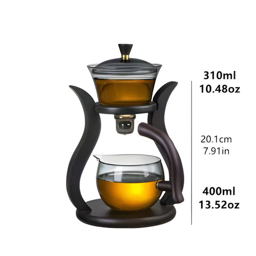Ceainic din sticlă de 600ml — filtru magnetic pentru ceai cu scurgere