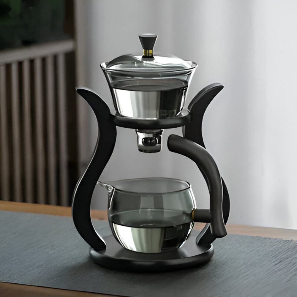 Ceainic din sticlă de 600ml — filtru magnetic pentru ceai cu scurgere