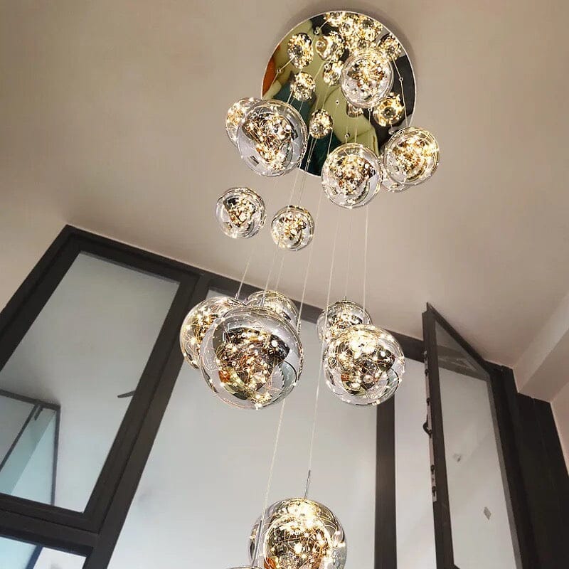 AstraLume Ceiling Chandelier — Bubble Glass LED Pendant