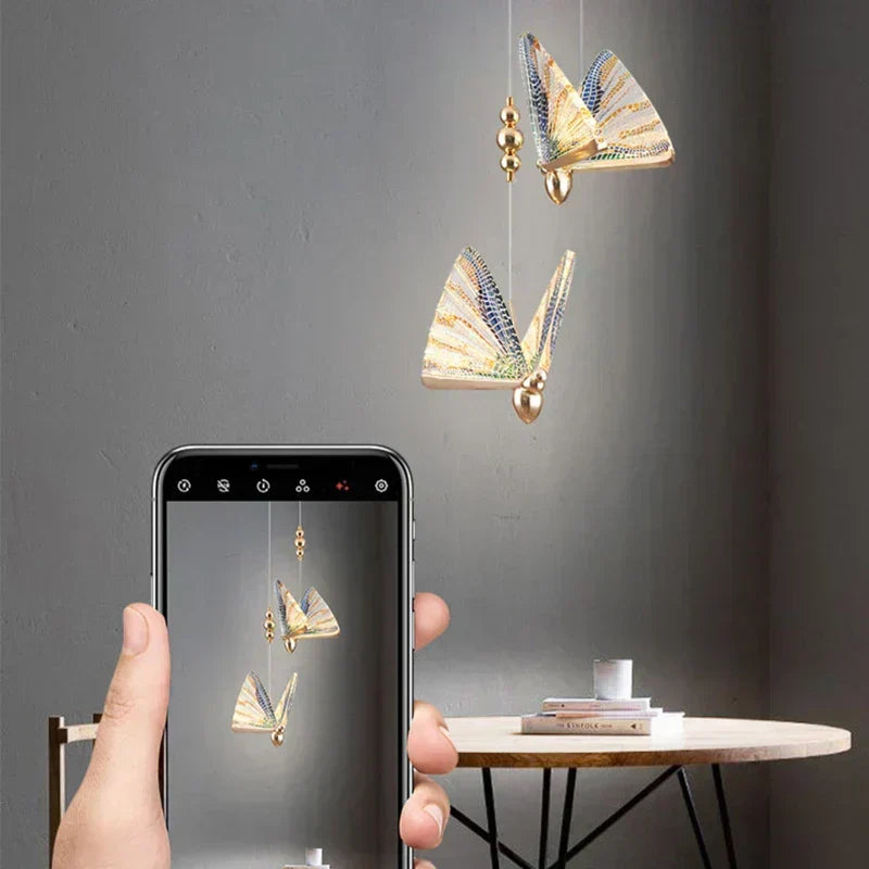 LumiMoth Artful Butterfly Pendant Lamp — Warm Glow & Delicate Silhouette