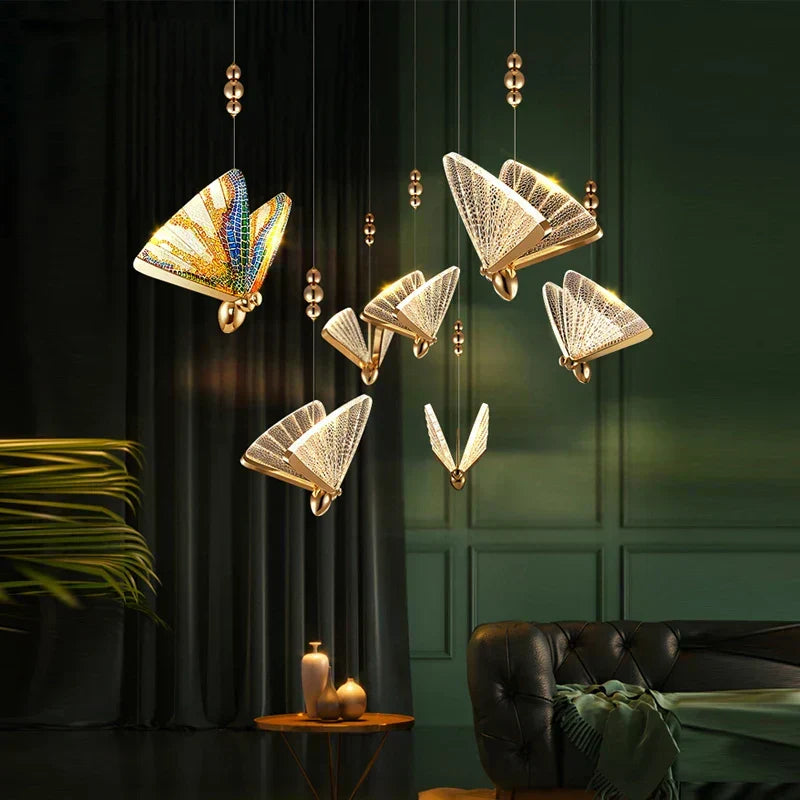 LumiMoth Artful Butterfly Pendant Lamp — Warm Glow & Delicate Silhouette