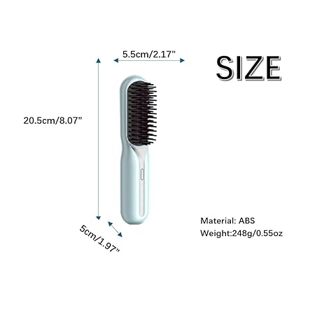 Wireless Ceramic Brush — Rechargeable Straightening & Curling