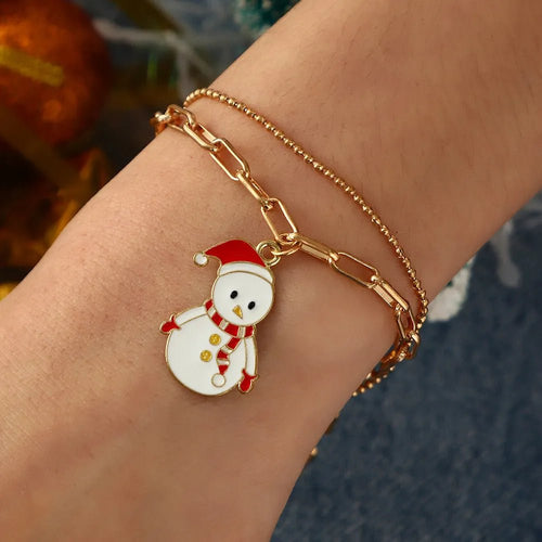 AuroraFest Festliches Charm-Armband – vergoldet, verstellbare Passform