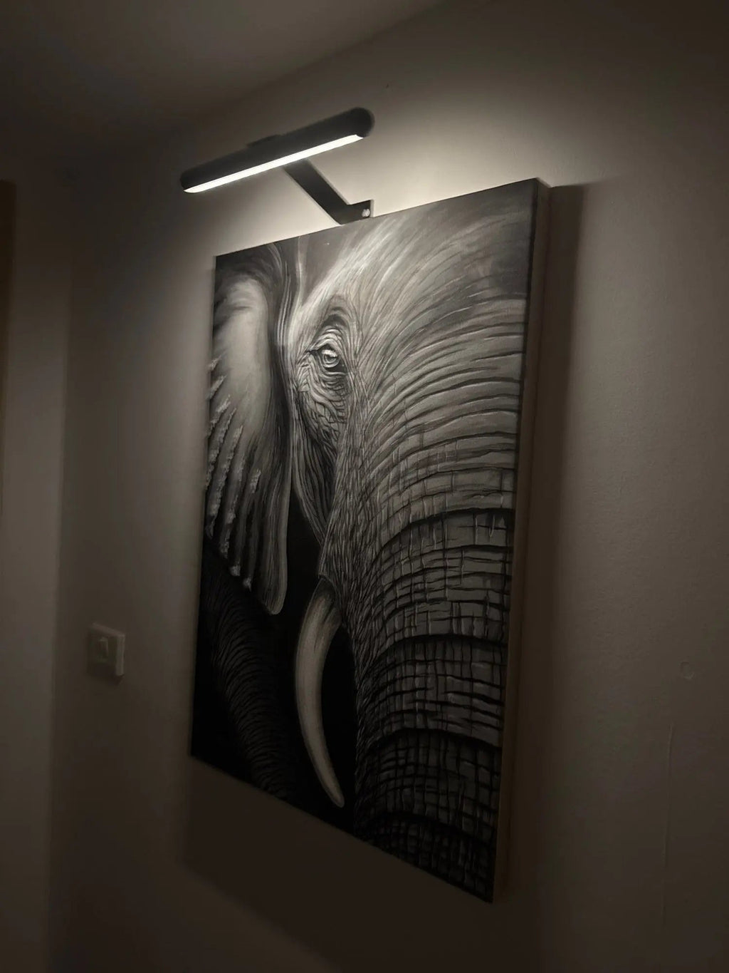 Led-schilderijlamp - zwart/wit/goud, dimbaar, oplaadbaar via usb