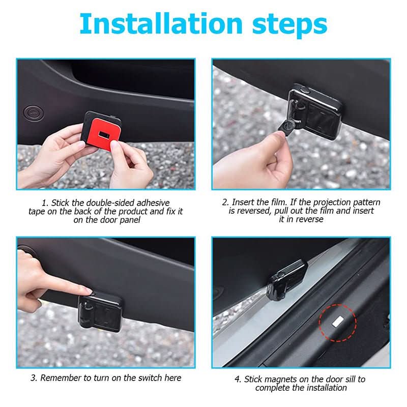 NovaBeam Wireless LED Car Door Projector — Custom Logos Upload