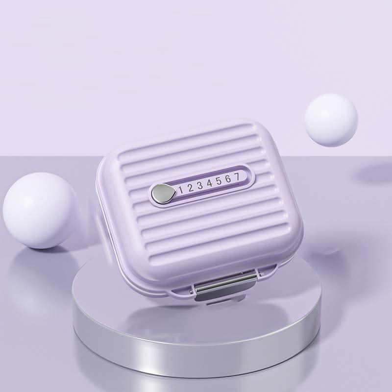 PillSafe Mini Portable Pillbox — Seven Individual Compartments, Triple Seal
