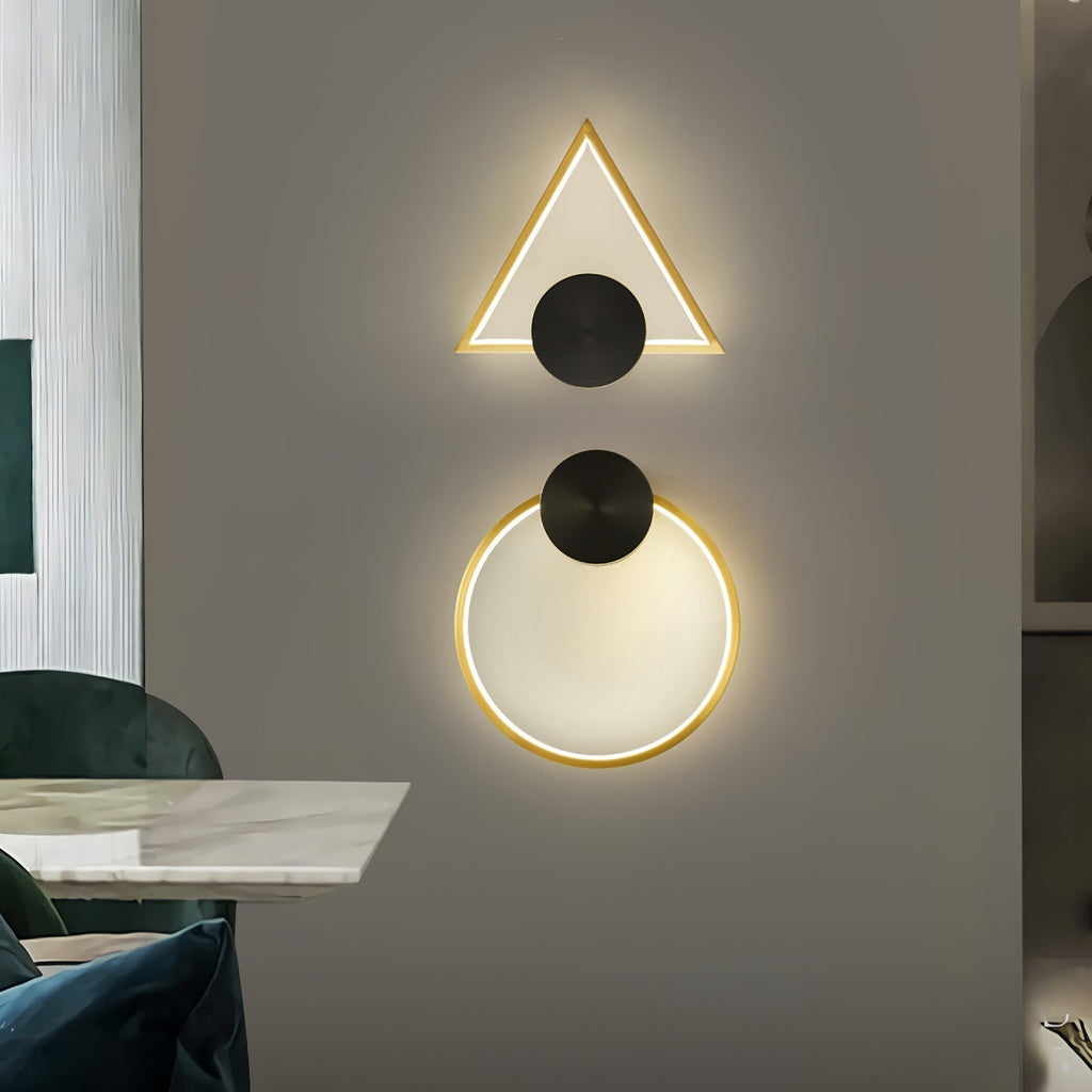 LumiForm Geometric Wall Lamp — Integrated LED Lighting