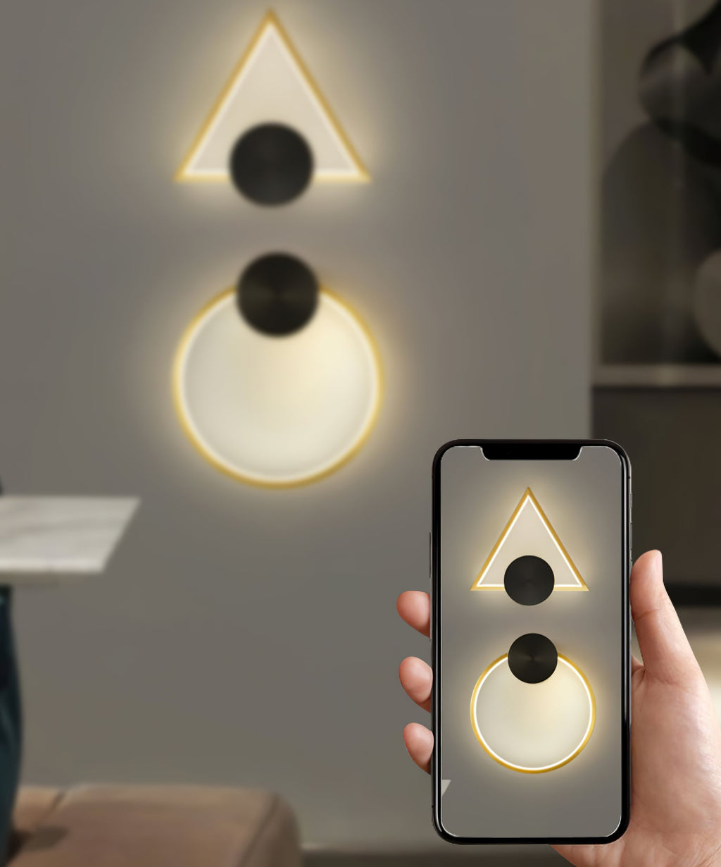 LumiForm Geometric Wall Lamp — Integrated LED Lighting