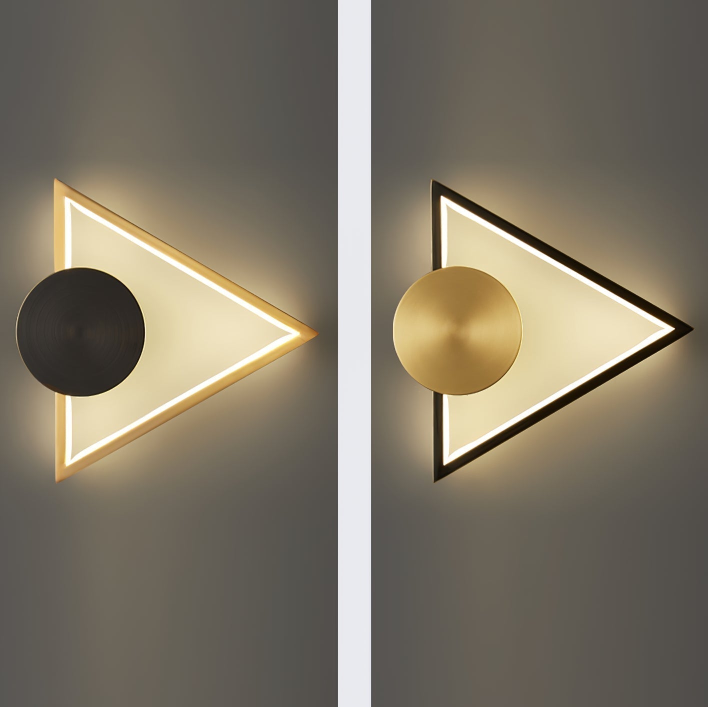 LumiForm Geometric Wall Lamp — Integrated LED Lighting