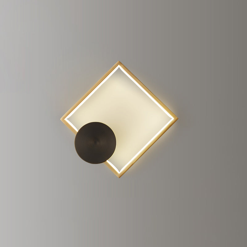 LumiForm Geometric Wall Lamp — Integrated LED Lighting