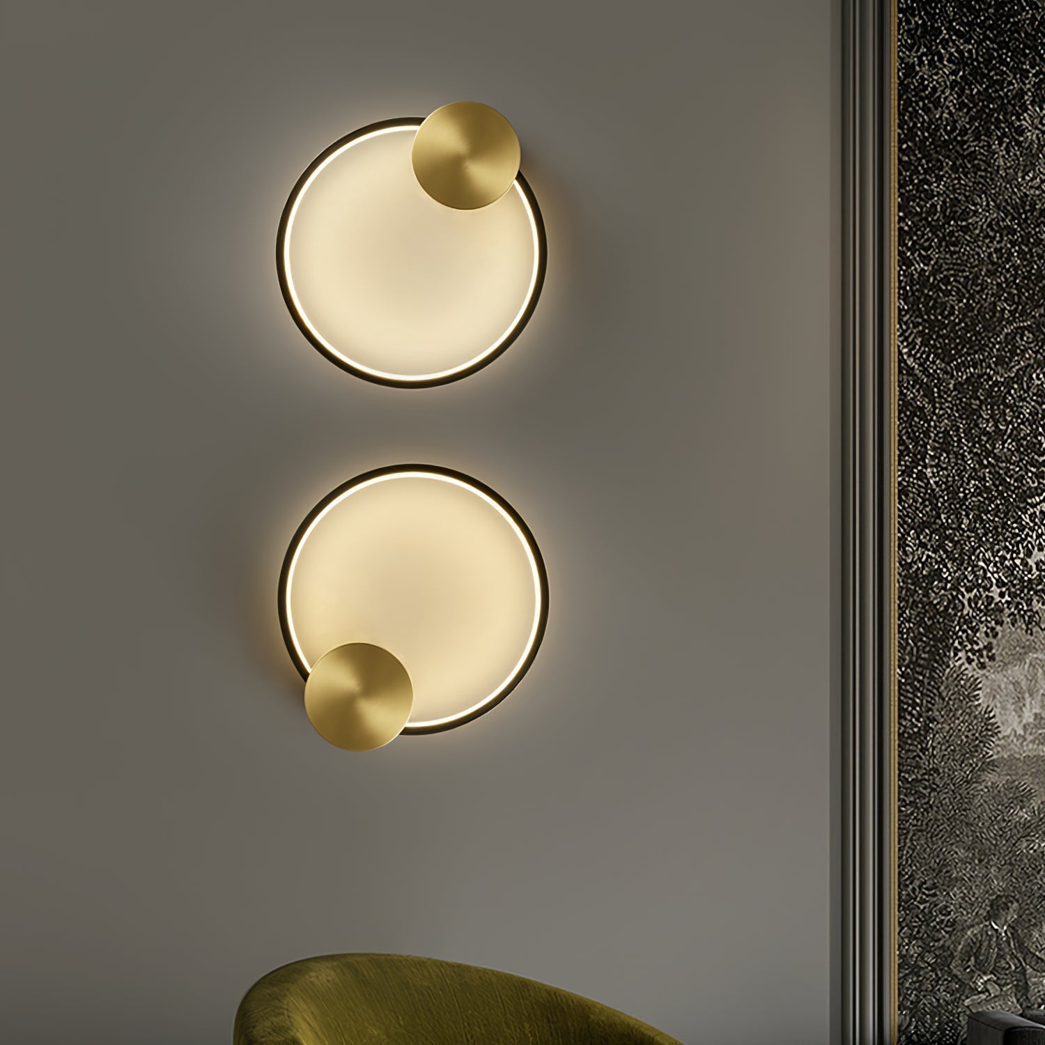 LumiForm Geometric Wall Lamp — Integrated LED Lighting