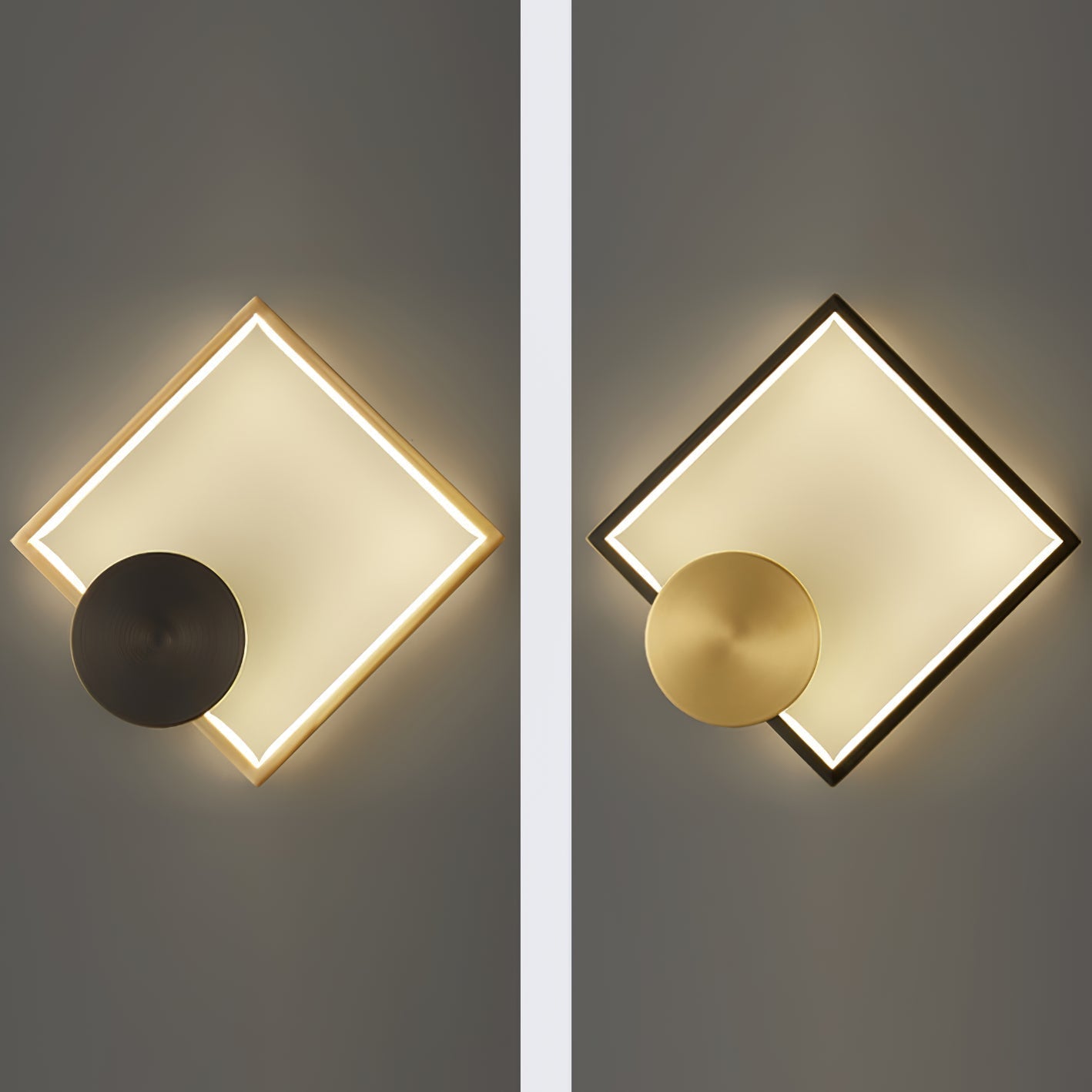 LumiForm Geometric Wall Lamp — Integrated LED Lighting