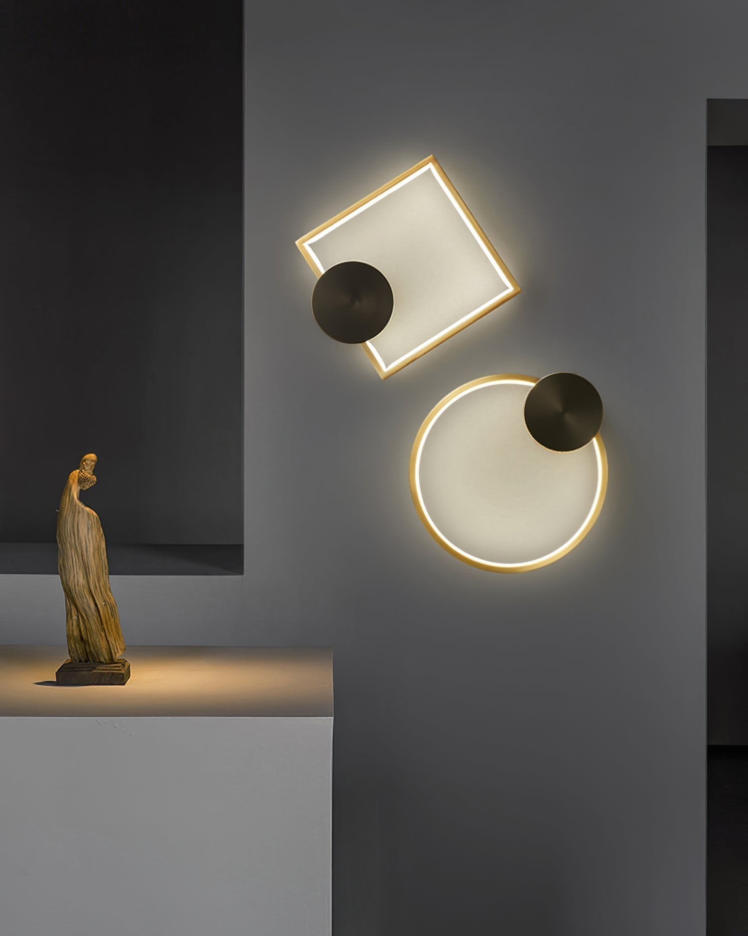 LumiForm Geometric Wall Lamp — Integrated LED Lighting