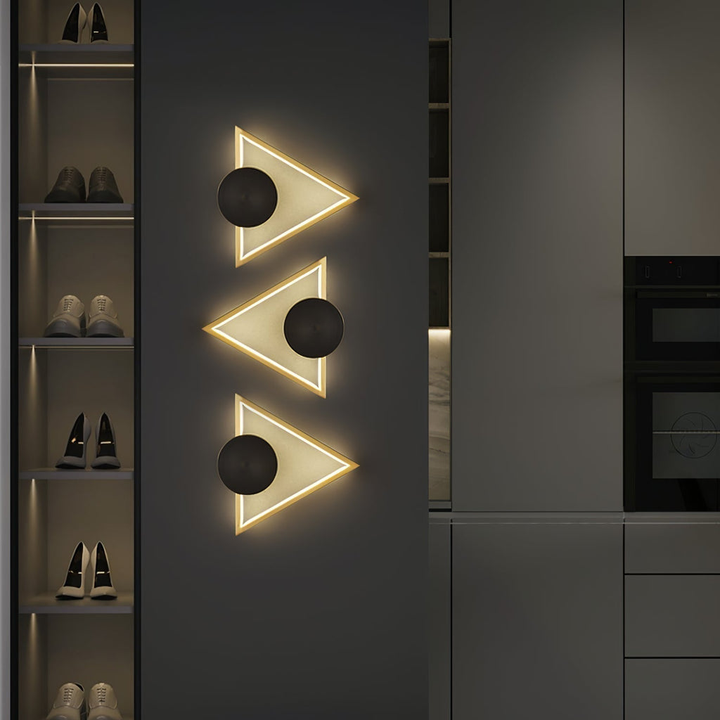LumiForm Geometric Wall Lamp — Integrated LED Lighting