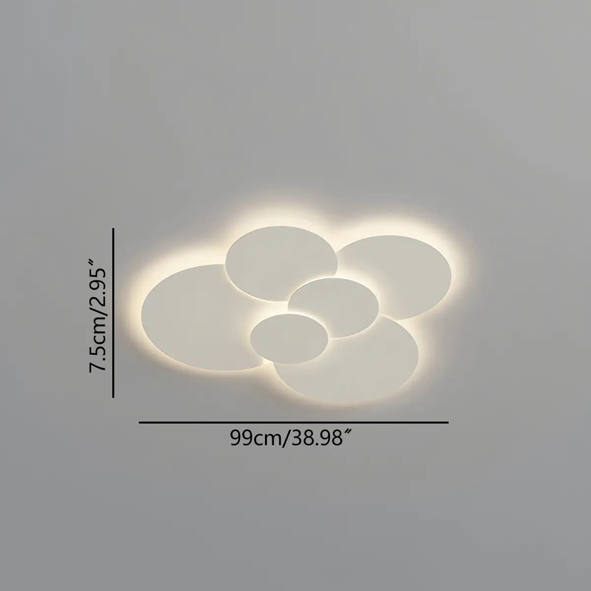 LED-loftlampe - hvide justerbare skiver, dæmpning med fjernbetjening
