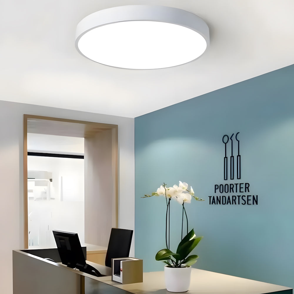Plafonieră LED rotundă nordică din acril — ultra-subțire, cu intensitate reglabilă