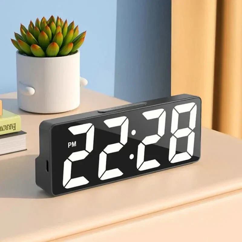 NovaTime Digital LED Alarm Clock — Temperature Readout, Adjustable Brightness Levels