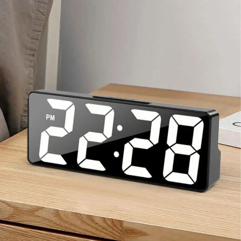 NovaTime Digital LED Alarm Clock — Temperature Readout, Adjustable Brightness Levels