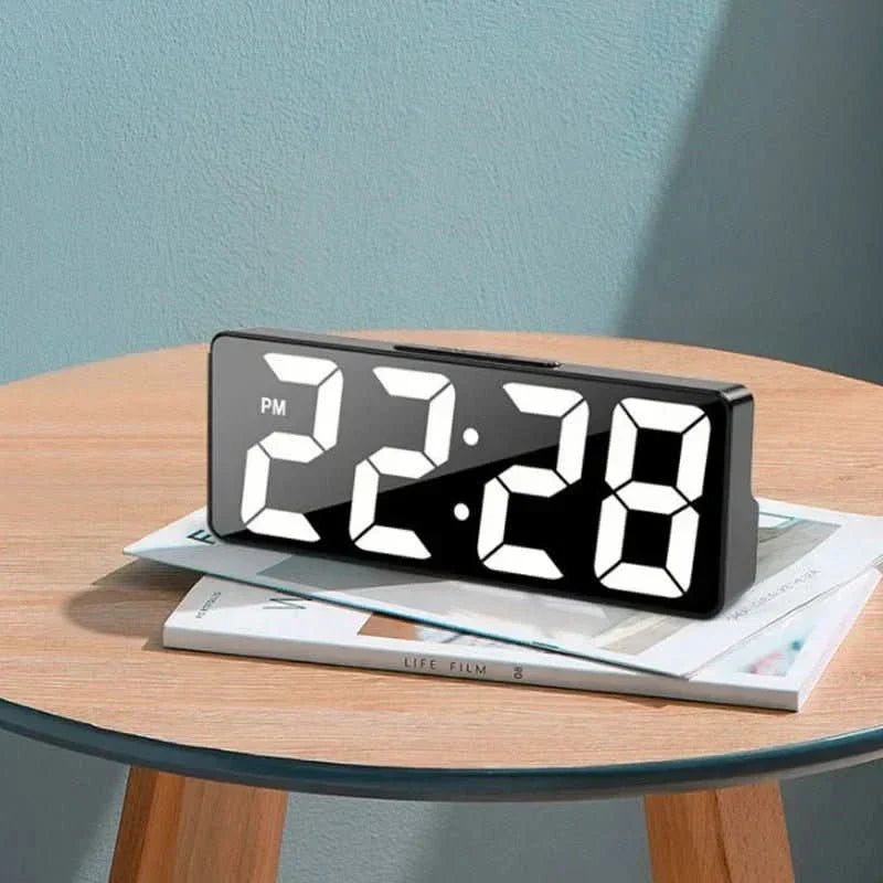 NovaTime Digital LED Alarm Clock — Temperature Readout, Adjustable Brightness Levels