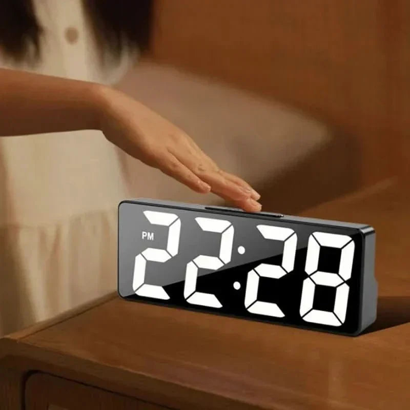 NovaTime Digital LED Alarm Clock — Temperature Readout, Adjustable Brightness Levels