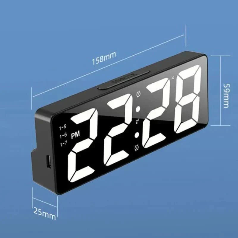 NovaTime Digital LED Alarm Clock — Temperature Readout, Adjustable Brightness Levels