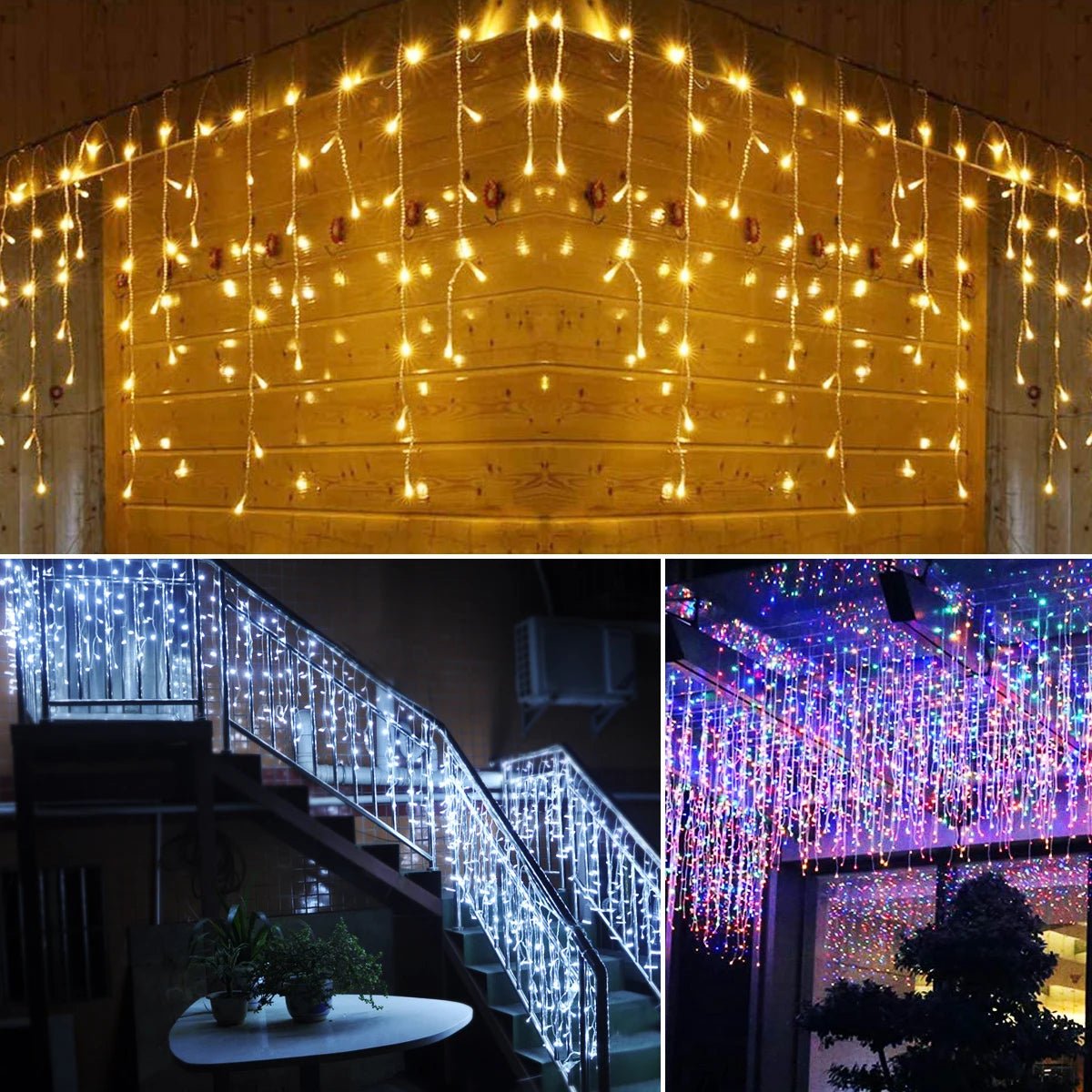AuraGlow 5m LED String Lights — Eight Lighting Mode Settings