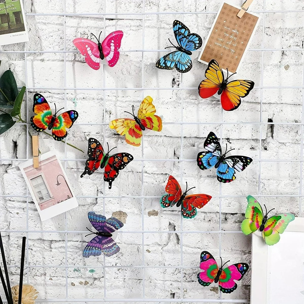 LumaWisp 3D LED Butterfly Wall Sticker — Cable-Free Decorative Glow