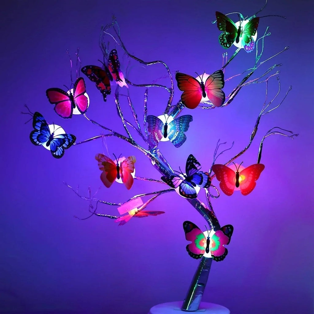 LumaWisp 3D LED Butterfly Wall Sticker — Cable-Free Decorative Glow