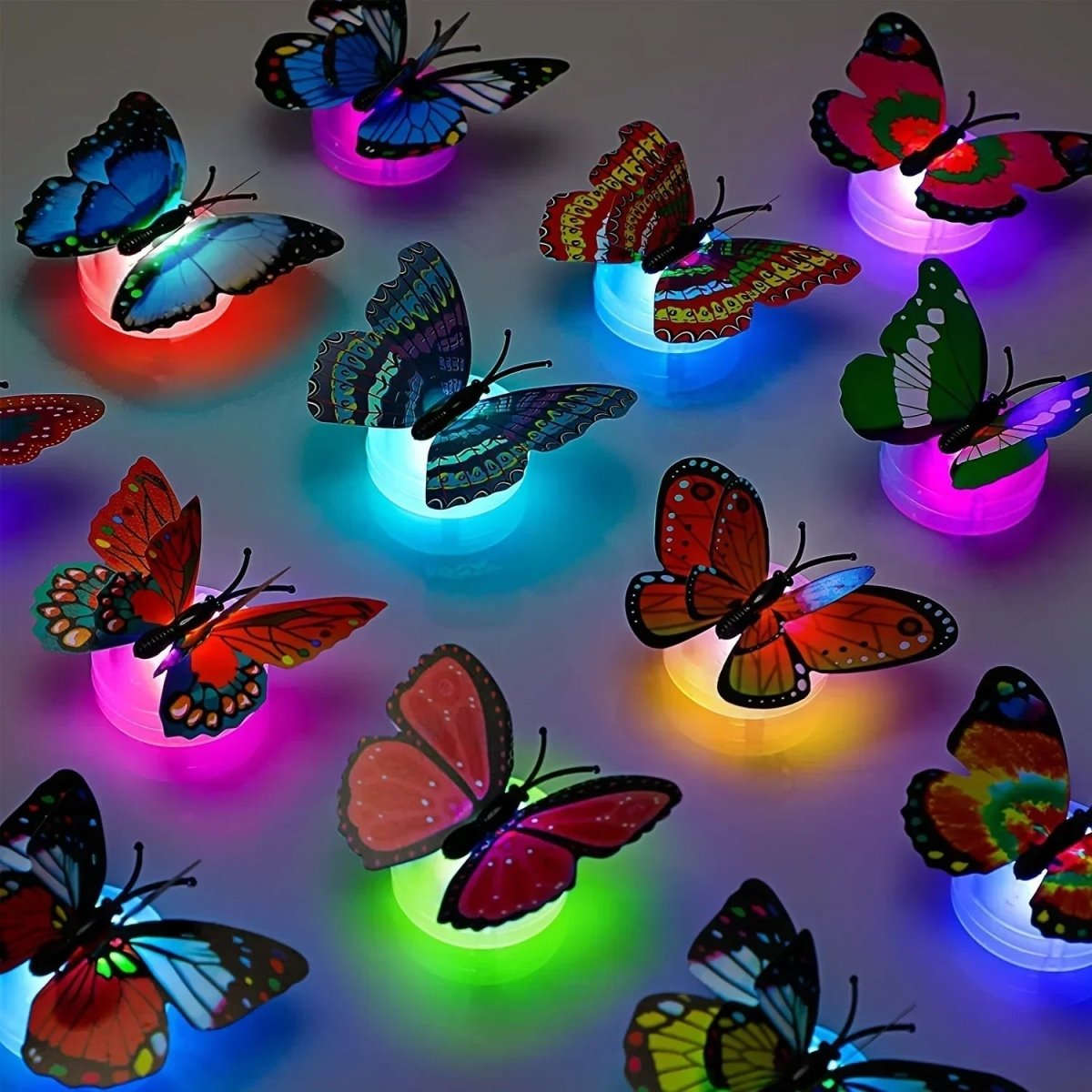 LumaWisp 3D LED Butterfly Wall Sticker — Cable-Free Decorative Glow