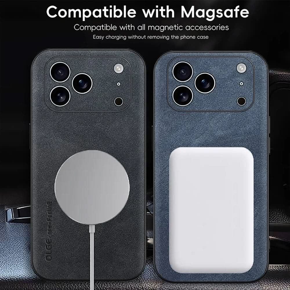 iPhone 11–17 Series Case — LuxGuard Premium Leather MagSafe Cover