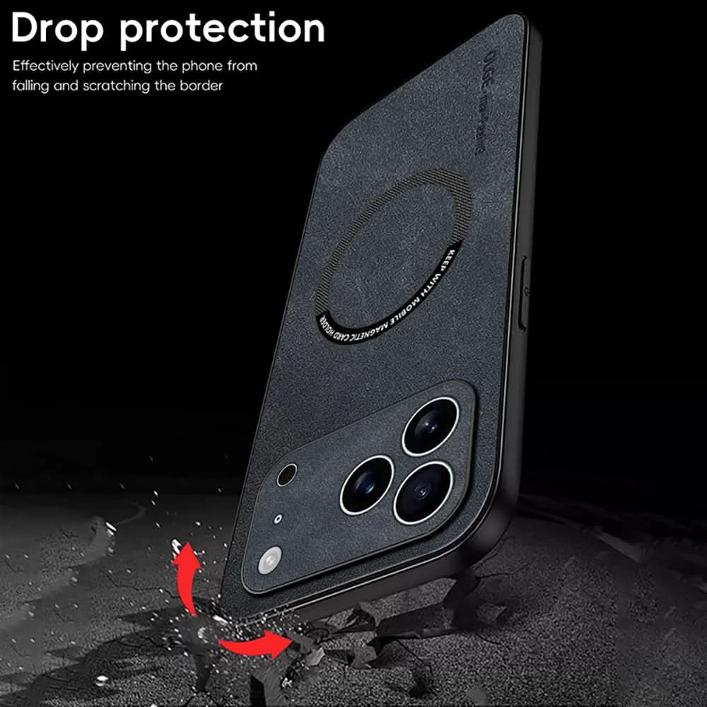 iPhone 11–17 Series Case — LuxGuard Premium Leather MagSafe Cover