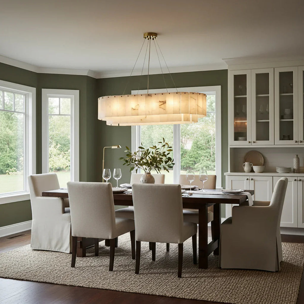 Layered Alabaster Ring Chandelier | wildoxy