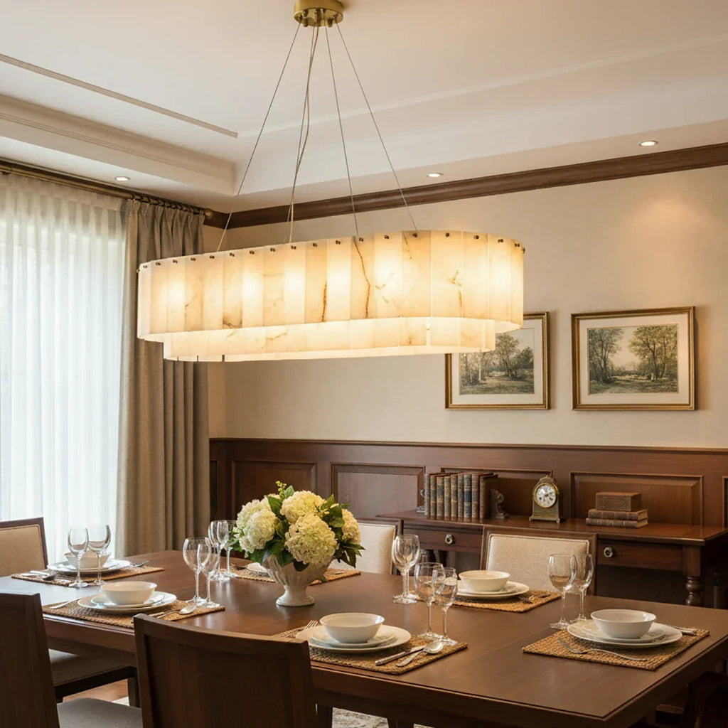 Layered Alabaster Ring Chandelier | wildoxy