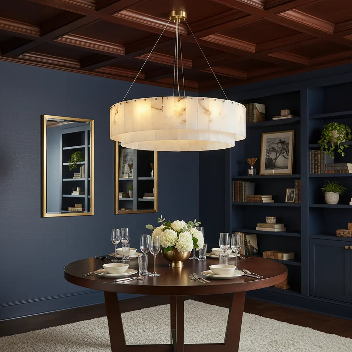 Layered Alabaster Ring Chandelier | wildoxy