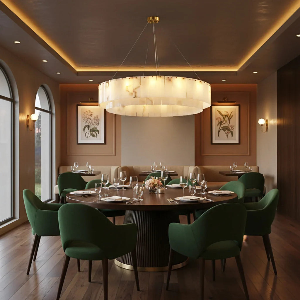 Layered Alabaster Ring Chandelier | wildoxy