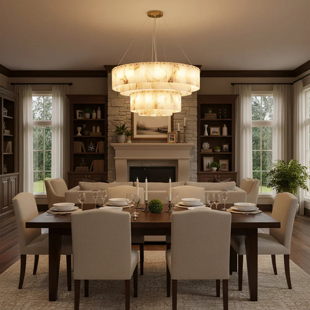 Layered Alabaster Ring Chandelier | wildoxy
