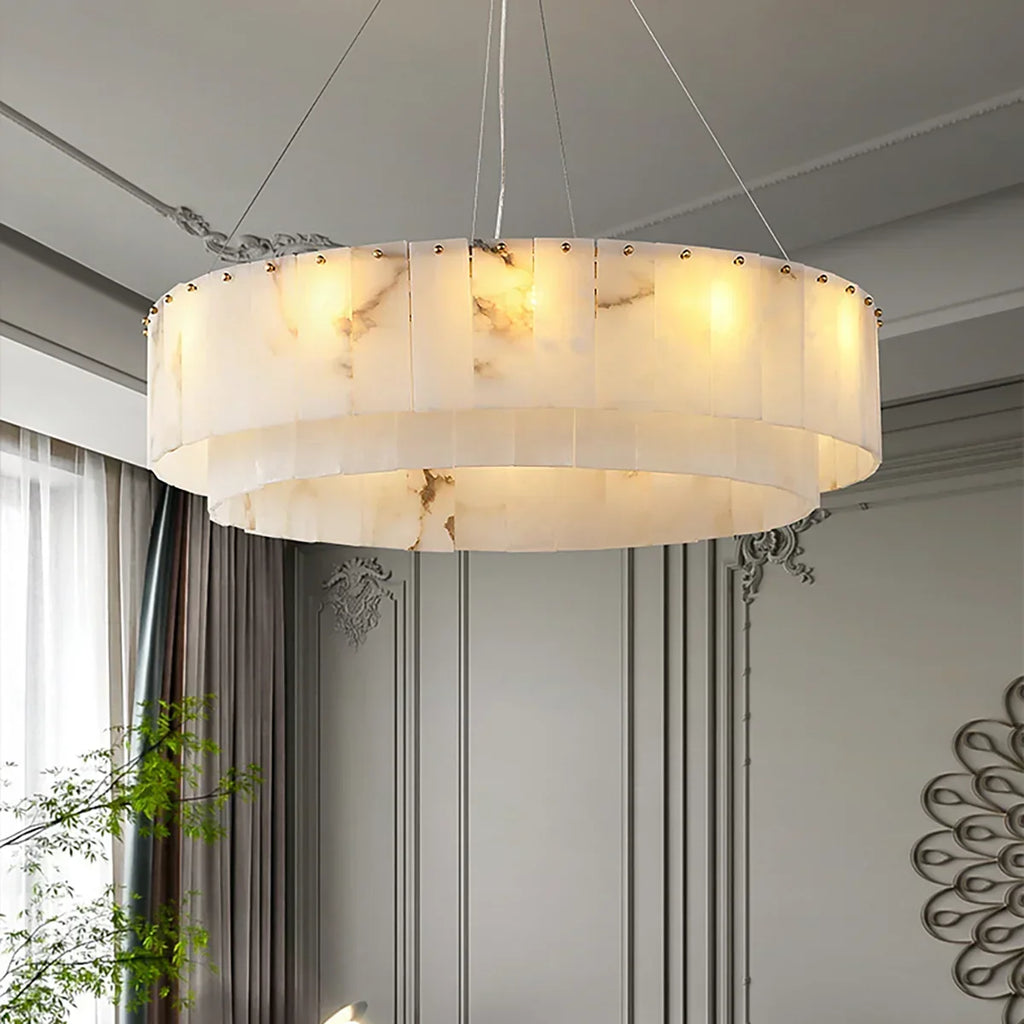 Layered Alabaster Ring Chandelier | wildoxy
