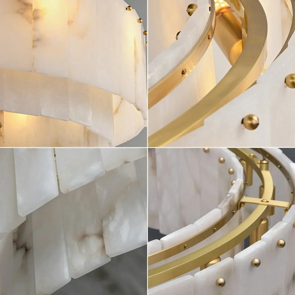 Layered Alabaster Ring Chandelier | wildoxy