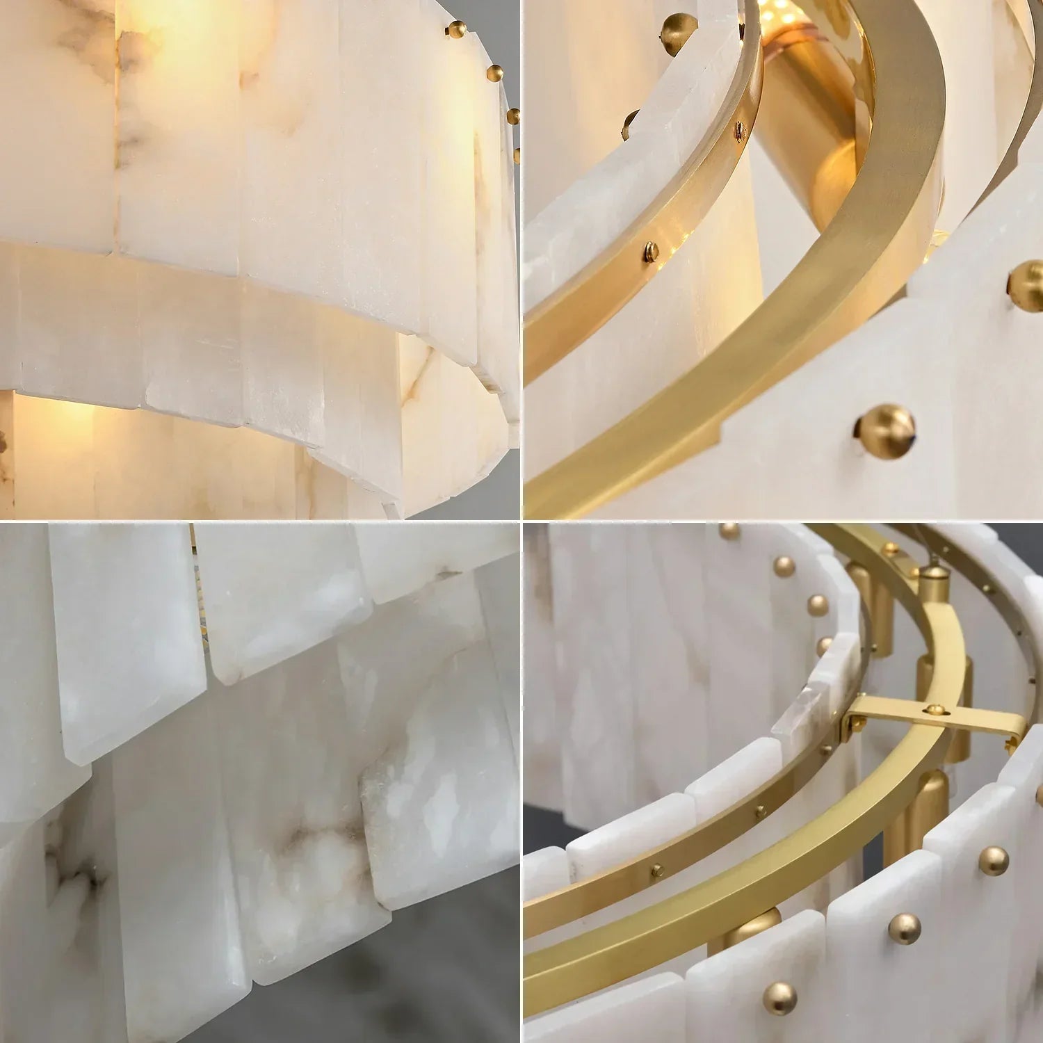 Layered Alabaster Ring Chandelier | wildoxy