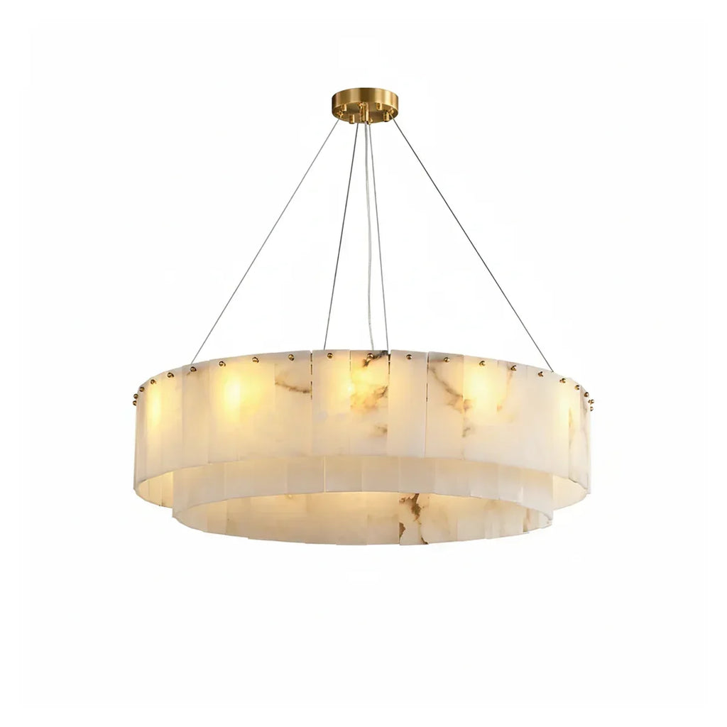 Layered Alabaster Ring Chandelier | wildoxy