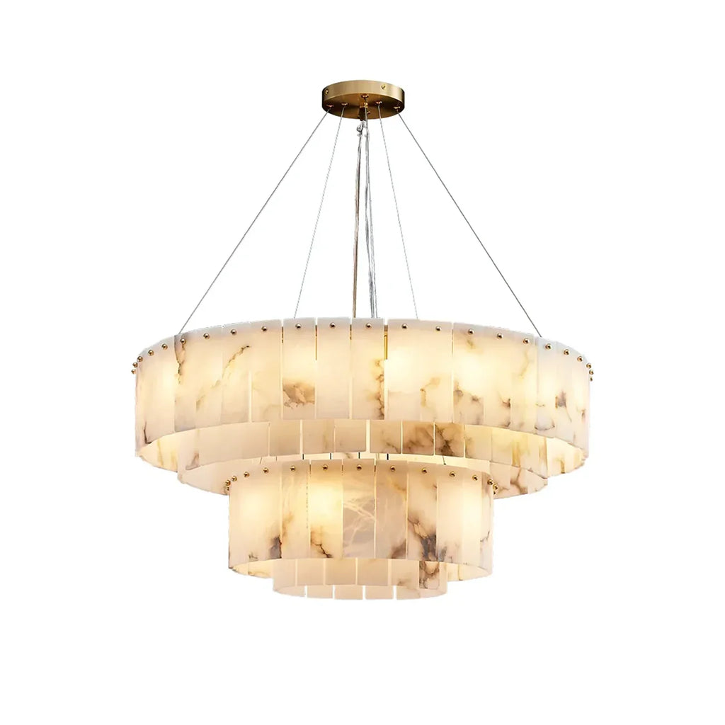 Layered Alabaster Ring Chandelier | wildoxy
