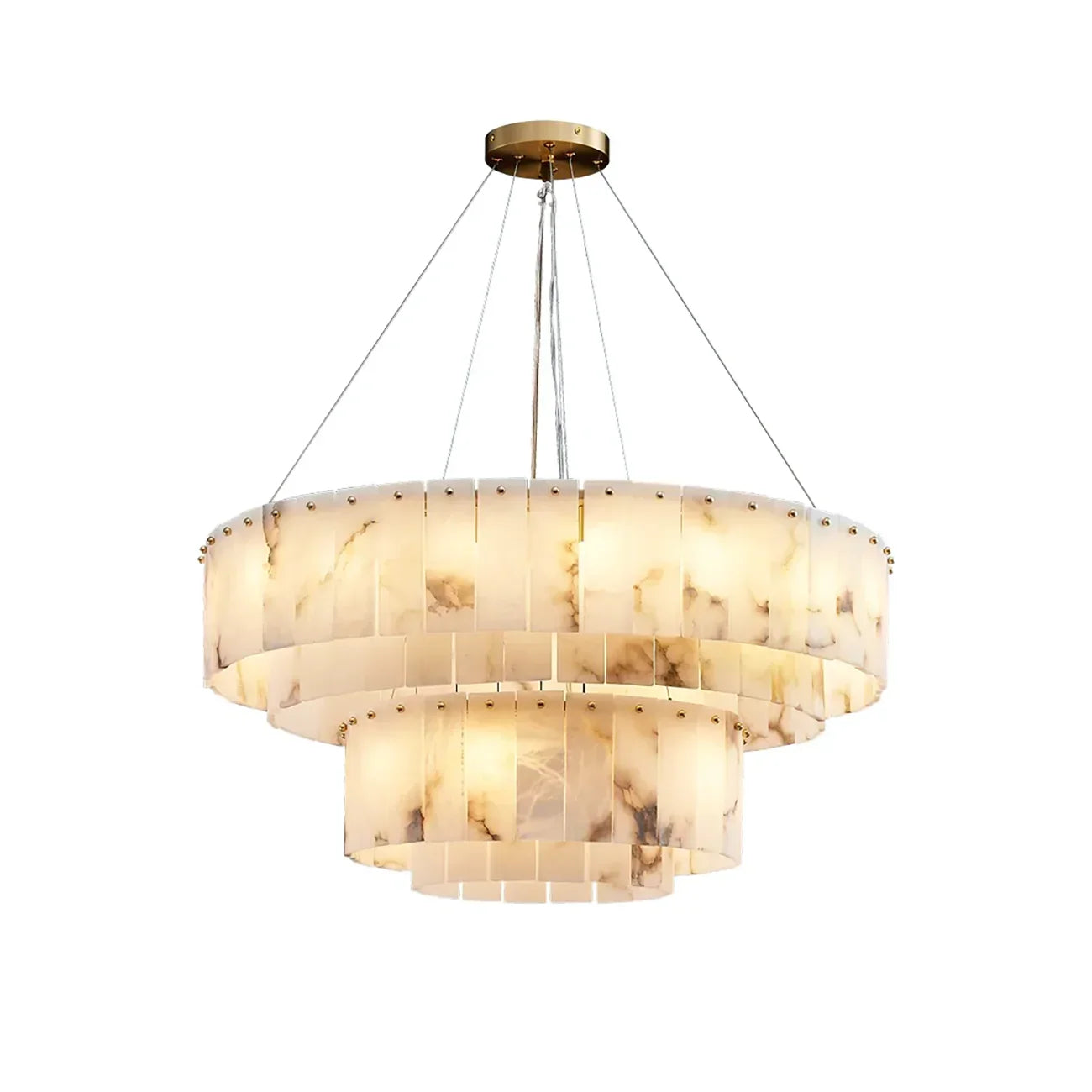 Layered Alabaster Ring Chandelier | wildoxy