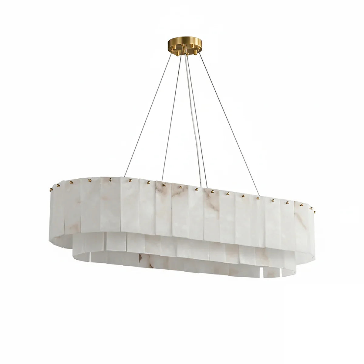 Layered Alabaster Ring Chandelier | wildoxy