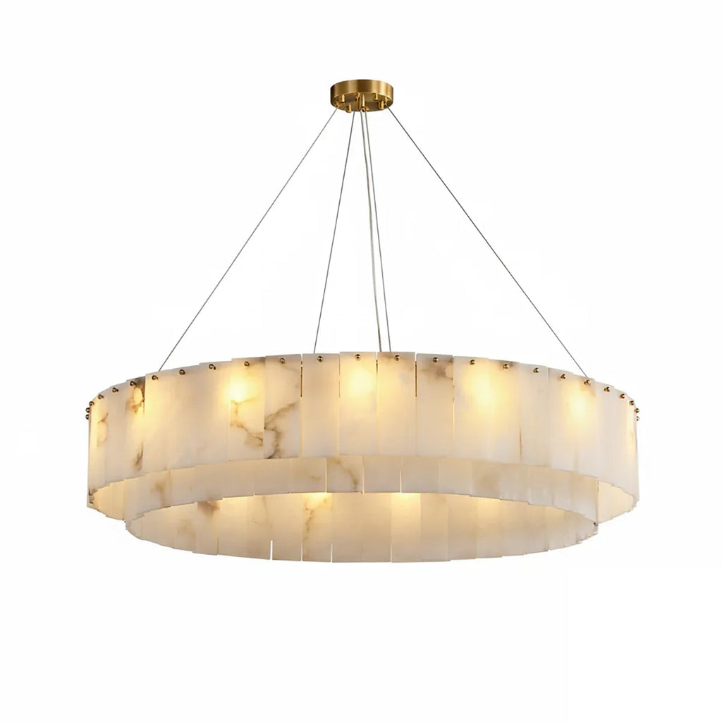 Layered Alabaster Ring Chandelier | wildoxy