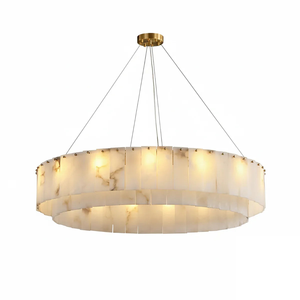 Layered Alabaster Ring Chandelier | wildoxy