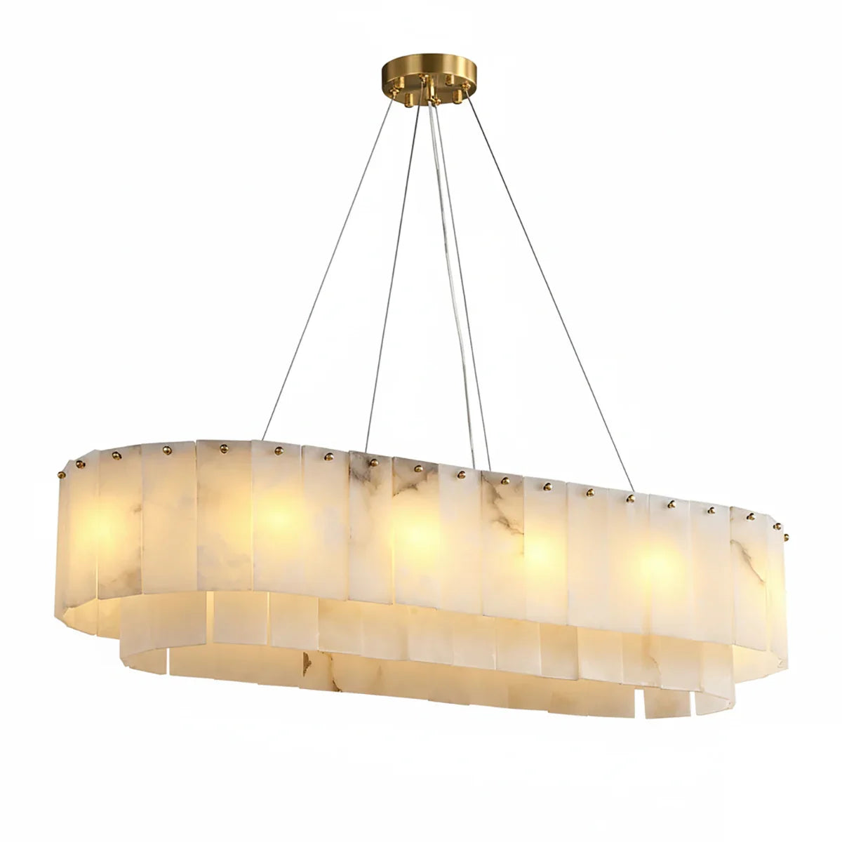 Layered Alabaster Ring Chandelier | wildoxy