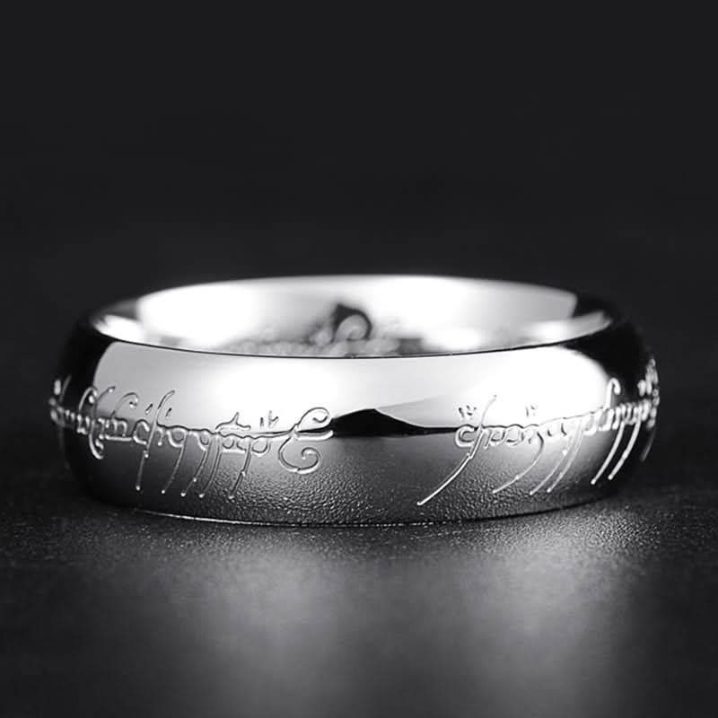 Lumen Radiant Rune Ring — Engraved Mantra & Glowing Rune Detail
