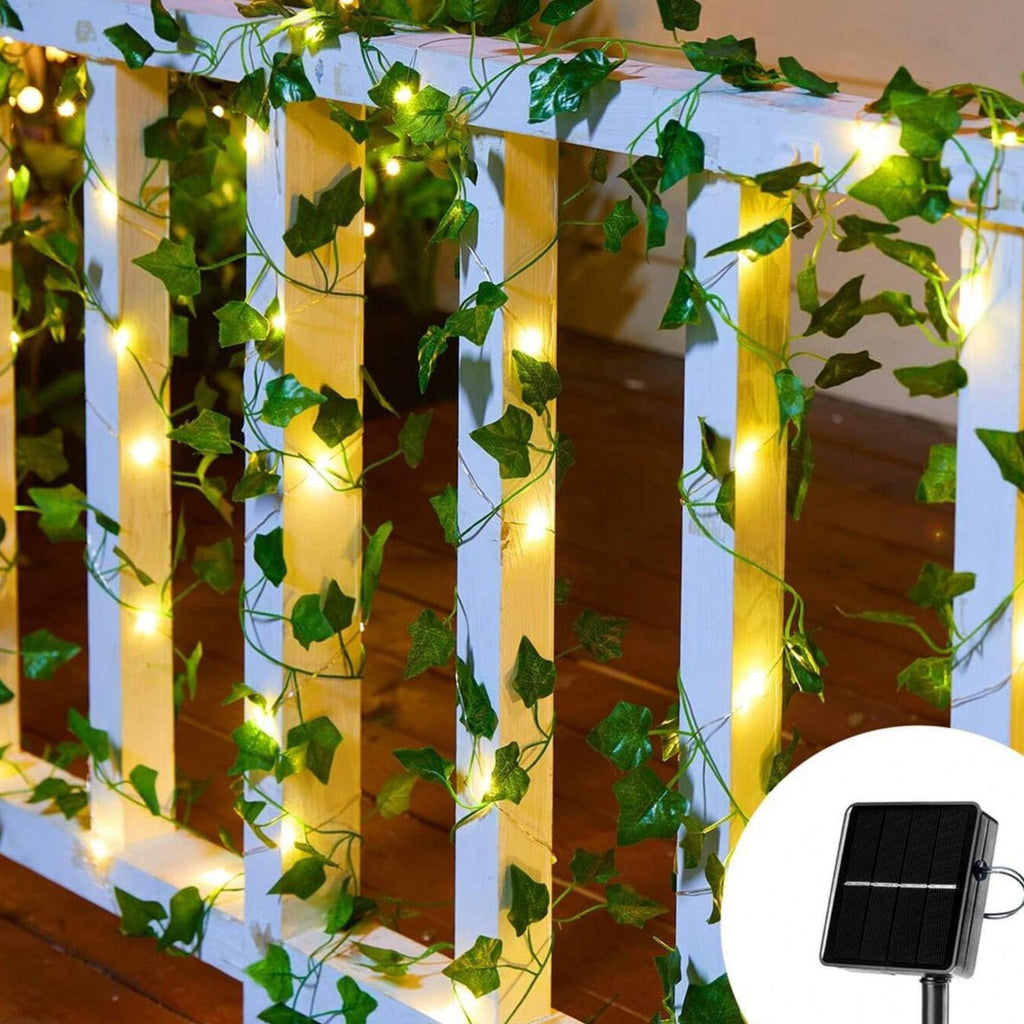 LED-Lichterkette in Warmweiß — Vintage-Blätter und Ranken